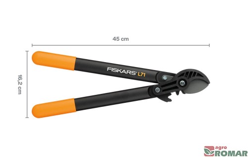 Sekator--kowadełkowy-L71-(S)-Fiskars-wymiary