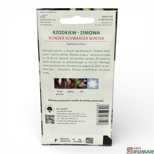 Rzodkiew zimowa Runder Schwarzer Winter 6g, W. Legutko(2)