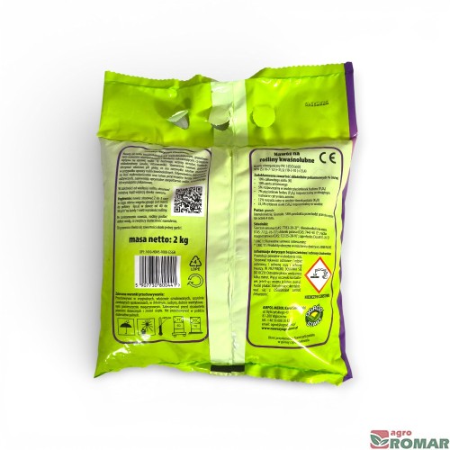 Nawóz na rośliny kwaśnolubne Ogród-Start 2 kg etykieta