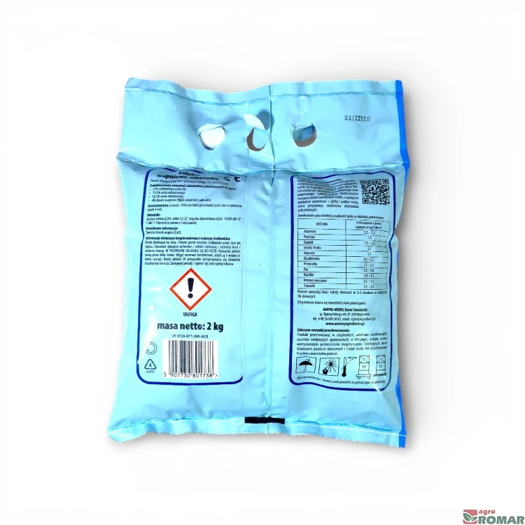Saletra wapniowo amonowa Ogród-Start 2 kg etykieta