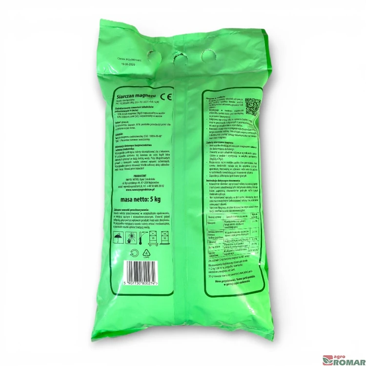 Siarczan magnezu Ogród-Start 5 kg etykieta