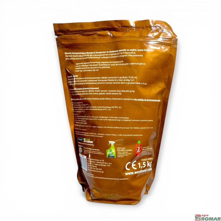 Komposter Westland 1,5 kg etykieta