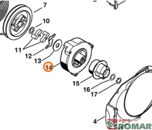 Obudowa ze sprężyną rozrusznika ErgoStart MS230C MS230C-BE