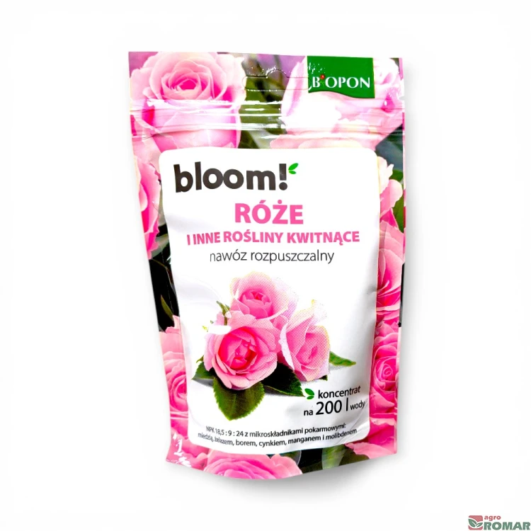 Nawóz rozpuszczalny do róż i innych roślin kwitnących Bloom Biopon 200 g