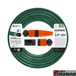 Zestaw zraszający ECONOMIC 1/2″ 15m Cellfast wąż, zraszacz, złącza