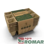 Biodegradowalne doniczki torfowe do rozsady Garden Line – komplet 10 paletek x 12 komórek