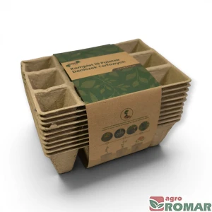 Biodegradowalne doniczki torfowe do rozsady Garden Line – komplet 10 paletek x 12 komórek