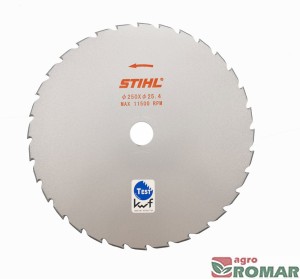 Tarcza do cięcia trawy o zredukowanym odbiciu, 250-32,  otwór 25,4mm