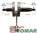 Wymiary wału korbowego FS240-FS460