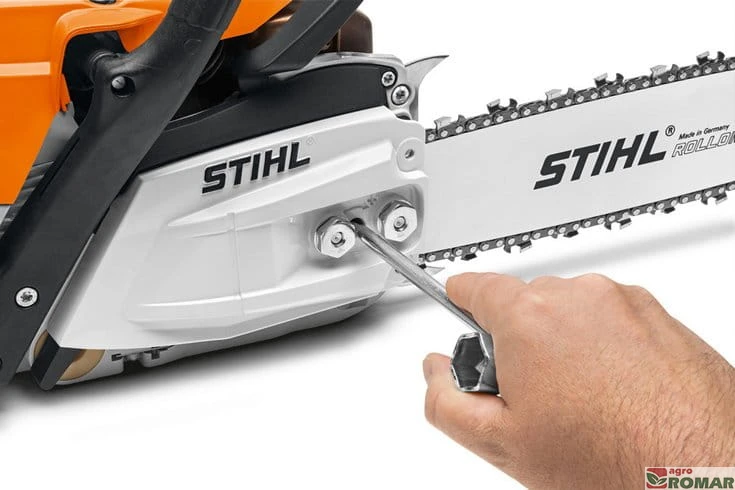 Napinanie łańcucha pilarki spalinowej STIHL MS 261 C-M