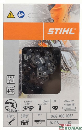 Łańcuch STIHL RS .325" 1.6mm 62DL fabryczny MS231 MS251 MS261 MS271