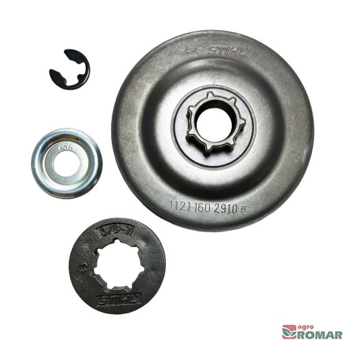 Bęben sprzęgła z kółkiem pływającym STIHL 3/8" 7 zębów MS260 MS280 026