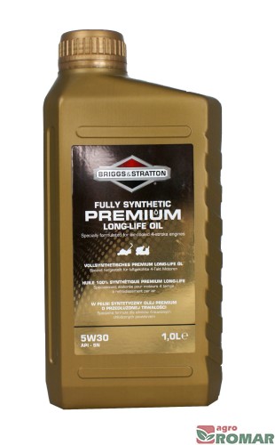 Wysokogatunkowy syntetyczny olej do silników czterosuwowych 5W30 Briggs&Stratton Premium Long-Life oil