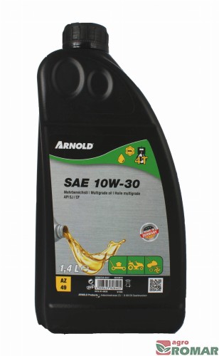Olej ARNOLD 10W30 do smarowania silników czterosuwowych.