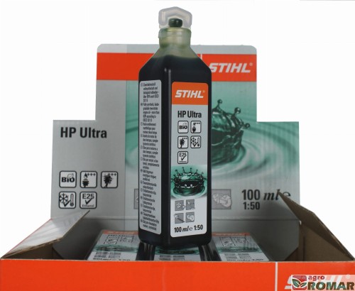 Syntetyczny olej do mieszanki paliwowej silników dwusuwowych STIHL HP Ultra.