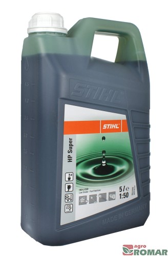Syntetyczny olej do paliwa silników dwusuwowych STIHL HP Super, opakowanie 5 litrowe.
