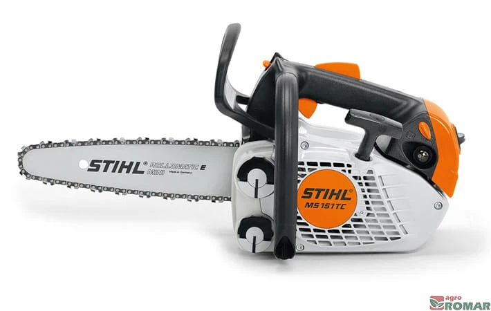 Specjalistyczna pilarka spalinowa STIHL MS 151 TC-E z górnym uchwytem.