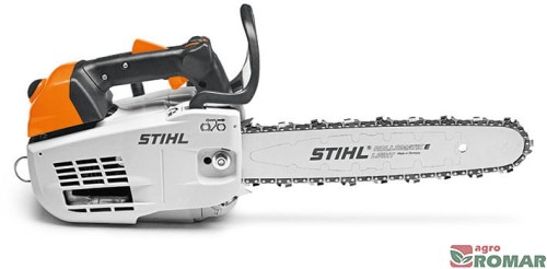 Specjalistyczna pilarka spalinowa STIHL MS 201 TC-M z górnym uchwytem oraz inteligentnym systemem zarządzania silnikiem M-Tronic.