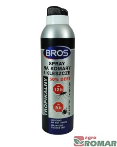 Spray na komary i kleszcze 180ml 50% DEET BROS