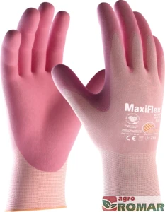 Rękawice robocze z witaminą E i aloesem MaxiFlex Active 6 różowe ATG