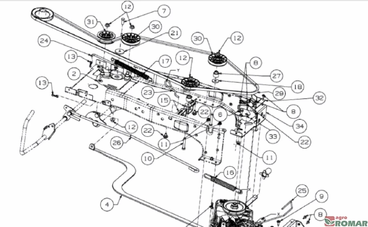 Pasek napędu do Cub Cadet XT2 z koszem