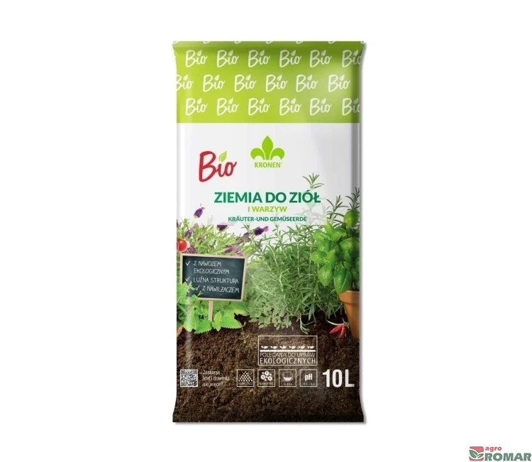 Bio podłoże do ziół i warzyw 10l Kronen