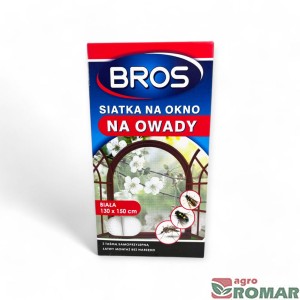 Siatka na okno na owady biała 130x150 cm Bros