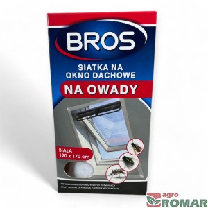 Siatka na okno dachowe na owady biała 120 x 170 cm Bros