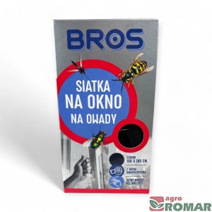 Siatka na okno na owady czarna 150x180 cm Bros