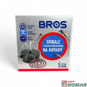 Spirale z dekoracyjną osłonką na komary Bros (6 szt. + osłonka)