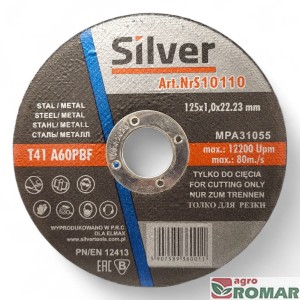 Tarcza do cięcia metalu Silver 125x1.0 MPA31055
