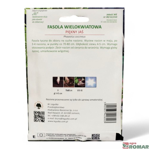 Fasola wielokwiatowa tyczna na suche nasiona piękny jaś(2).jpg