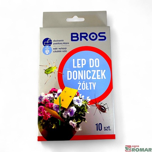 Lep do doniczek żółty Bros 10 szt.jpg