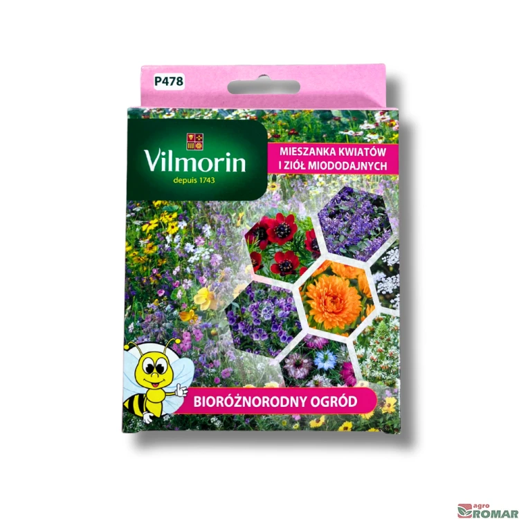 Mieszanka kwiatów i ziół Bioróżnorodny ogród Vilmorin 100g.png