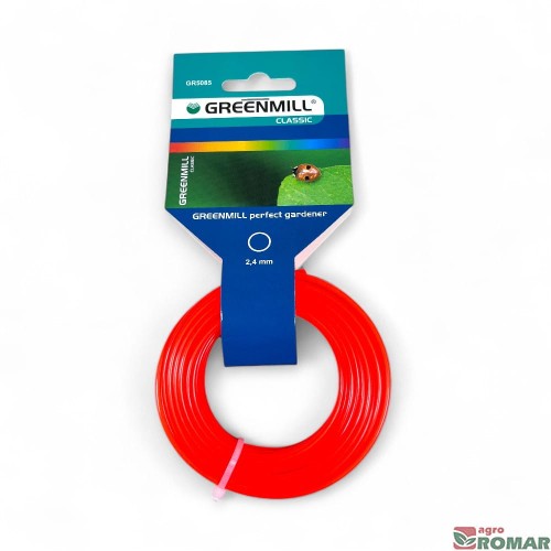 Żyłka tnąca do podkaszarek okrągła 2,4 mm x 10 m Greenmill.jpg