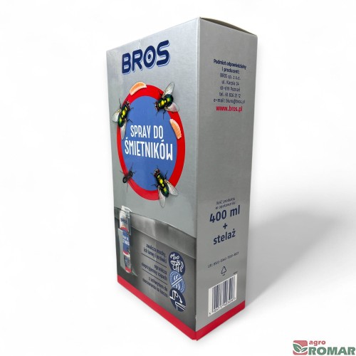 Spray do śmietników Bros 400 ml + stelaż bok