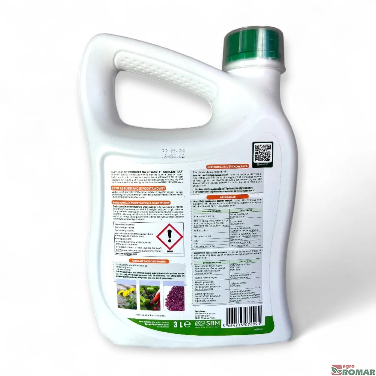 Naturalny produkt na chwasty Protect Garden 3 l etykieta