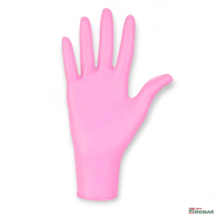 Rękawice nitrylowe pink S opakowanie 100 szt