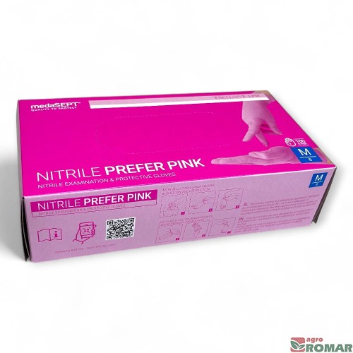 Rękawice nitrylowe pink M opakowanie