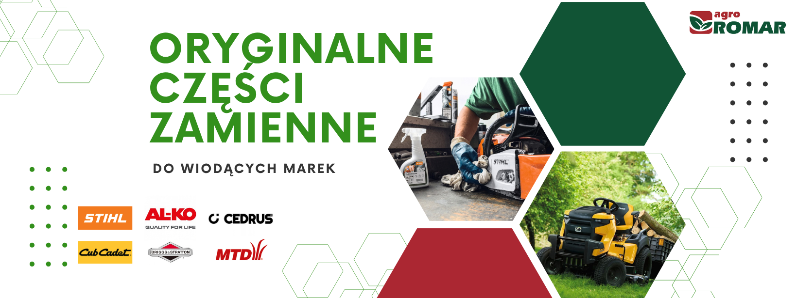 Części zamienne do maszyn ogrodniczych