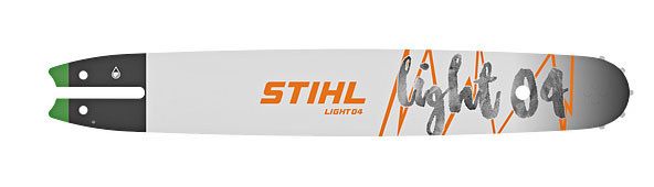 Nowa prowadnica łańcucha STIHL Light 04, o wyjątkowym kształcie, pozwalającym na znaczną redukcję masy w stosunku do standardowych prowadnic.