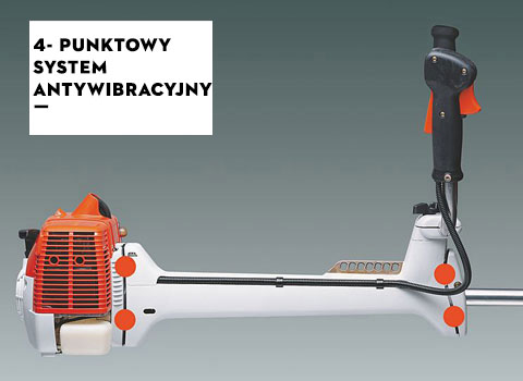 4-punktowy system antywibracyjny w kosie spalinowej STIHL FS 411 C-EM