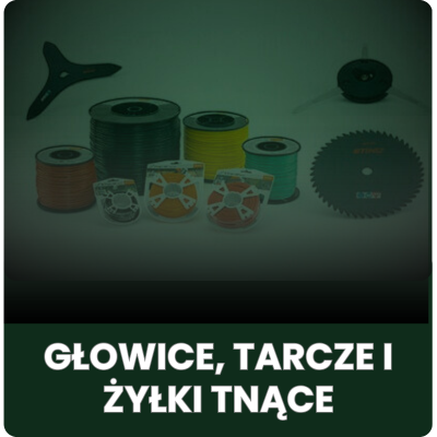 Głowice, tarcze i żyłki tnące do kos mechanicznych