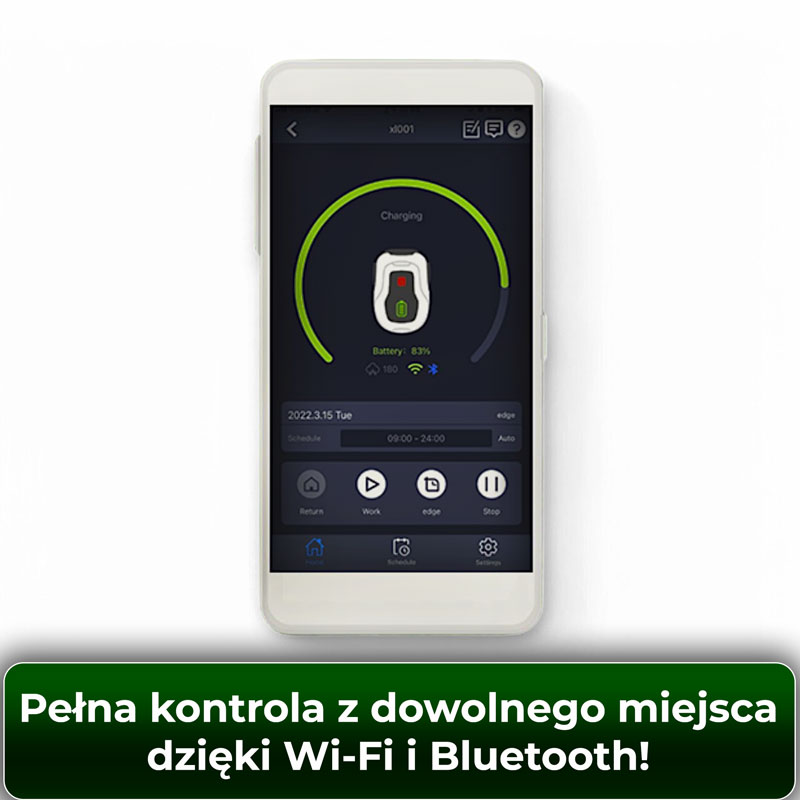 Aplikacja Robotic-Mower do sterowania robotem koszącym C-MOW-L20+